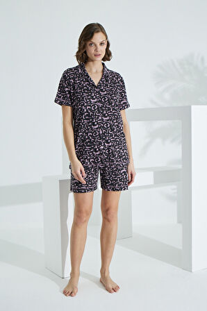 Bambu Kısa Kollu Yazlık Kadın Şort Takım 70003