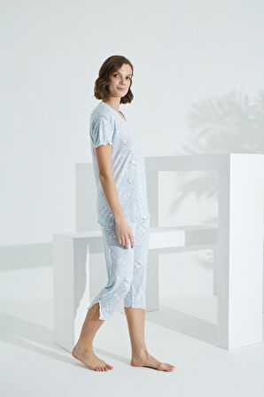 Angelique Bambu Uzun Kol Kadın Pijama Takımı 22252