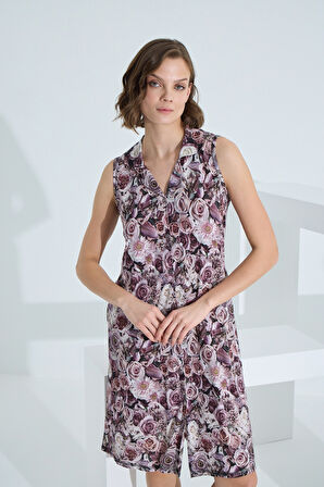 Bambu Kolsuz Cepli Yazlık Kadın Gecelik 72904