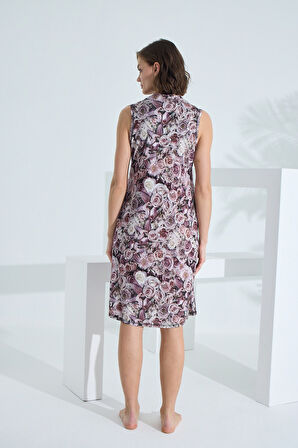 Bambu Kolsuz Cepli Yazlık Kadın Gecelik 72904