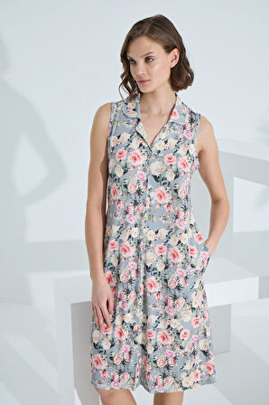 Bambu Kolsuz Cepli Yazlık Kadın Gecelik 72900