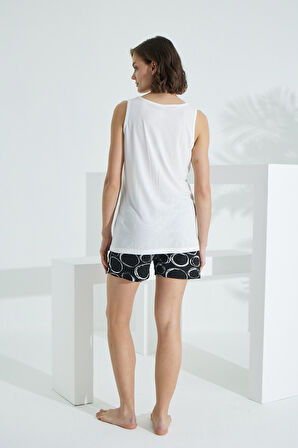 Bambu İp Askılı Yazlık Kadın Şort Takım 70014