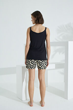 Bambu İp Askılı Yazlık Kadın Şort Takım 70011