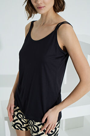 Bambu İp Askılı Yazlık Kadın Şort Takım 70011