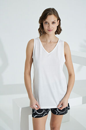 Bambu İp Askılı Yazlık Kadın Şort Takım 70014