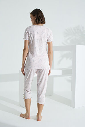 Angelique Bambu Kısa Kol Kadın Kapri Takımı 22250