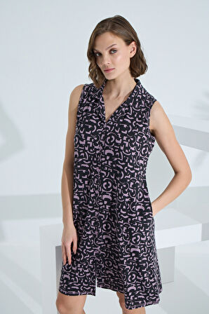 Bambu Kolsuz Cepli Yazlık Kadın Gecelik 72911