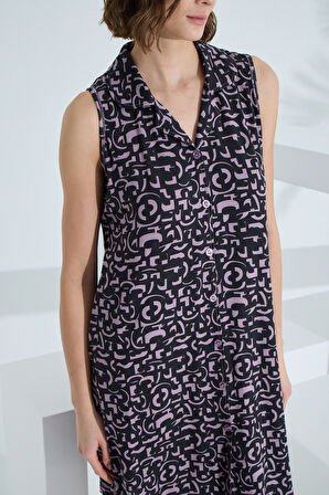 Bambu Kolsuz Cepli Yazlık Kadın Gecelik 72911