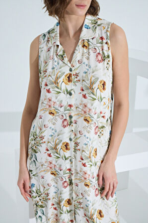 Bambu Kolsuz Cepli Yazlık Kadın Gecelik 72908