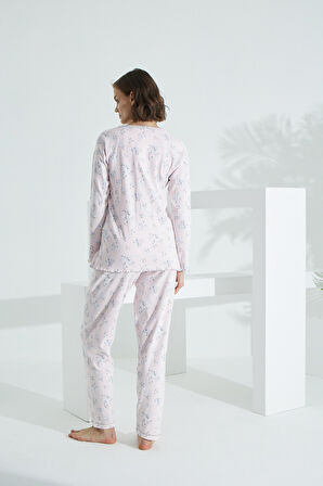Angelique %100 Pamuk Uzun Kol Kadın Pijama Takımı 21504