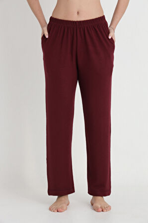 Etoile Kadın Pamuklu Yumoş Pijama Altı Bordo 1007