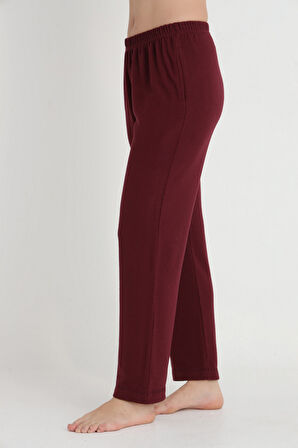 Etoile Kadın Pamuklu Yumoş Pijama Altı Bordo 1007