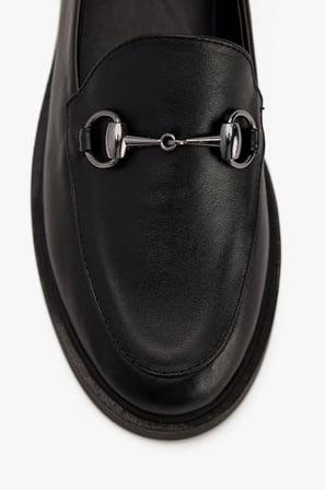 Kadın Metal Tokalı Loafer – Hakiki Deri Günlük Ayakkabı