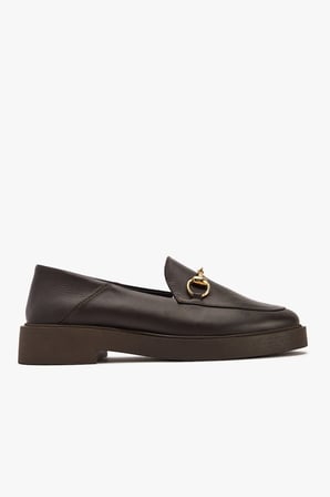Kadın Metal Tokalı Loafer – Hakiki Deri Günlük Ayakkabı