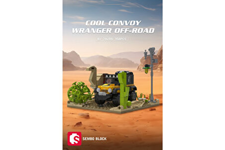 Sembo Block Cool Convoy Wranger Off-Road 358 Parça Yapı Blokları LEGO ile Uyumlu (714319)