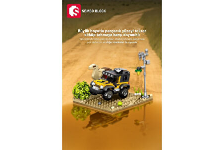 Sembo Block Cool Convoy Wranger Off-Road 358 Parça Yapı Blokları LEGO ile Uyumlu (714319)