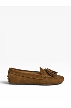 Westtowest Kadın Taba Süet Loafer Püsküllü Babet Günlük Makosen Ayakkabı
