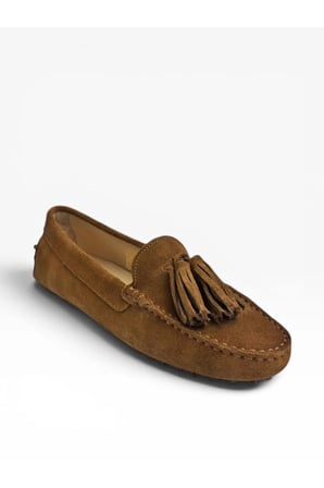 Westtowest Kadın Taba Süet Loafer Püsküllü Babet Günlük Makosen Ayakkabı