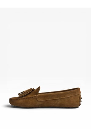 Westtowest Kadın Taba Süet Loafer Püsküllü Babet Günlük Makosen Ayakkabı