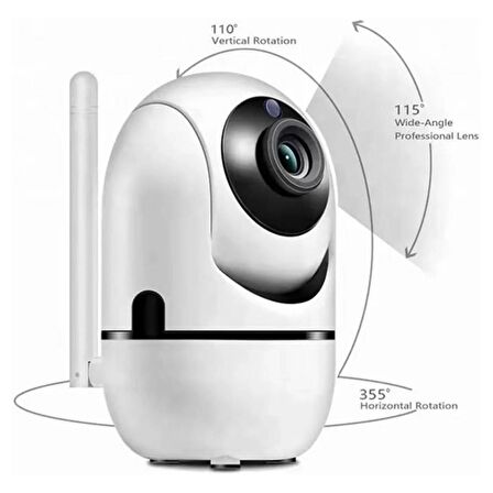 Full HD Sesli Hareketli Kablosuz Bebek Kamerası Wi-Fi Wireless Baby Cam Ip Gece Görüşlü