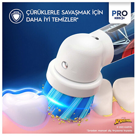 Oral-B Vitality Pro Spiderman Özel Seri Çocuklar İçin Şarj Edilebilir Diş Fırçası