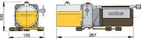 Vetus elektro hidrolik pompa 350cm³/dak 24V