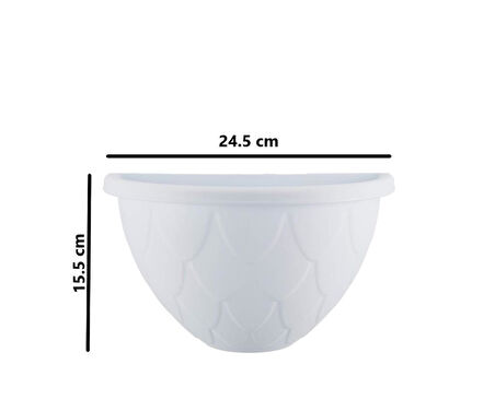 Omnipazar SO-DD01 Dekoratif Damla Duvar Saksı 1.4 Litre Beyaz 6 Adet
