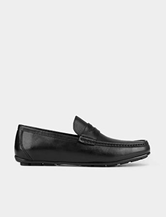 Hakiki Deri Siyah Erkek Loafer Ayakkabı