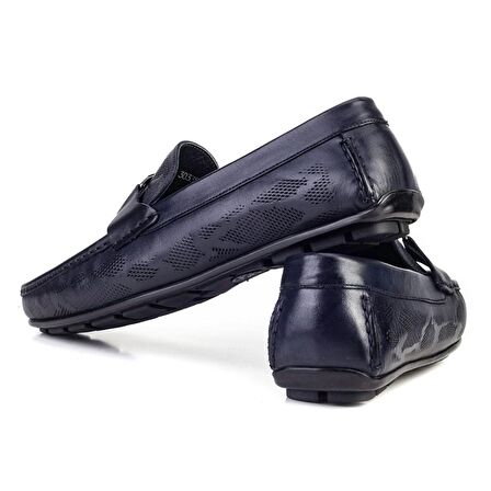 Cabani Özel Tasarım Blue Comfort Erkek Gerçek Deri