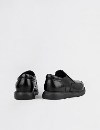 Cabani Hakiki Deri Siyah Klasik Erkek Günlük Ayakkabı