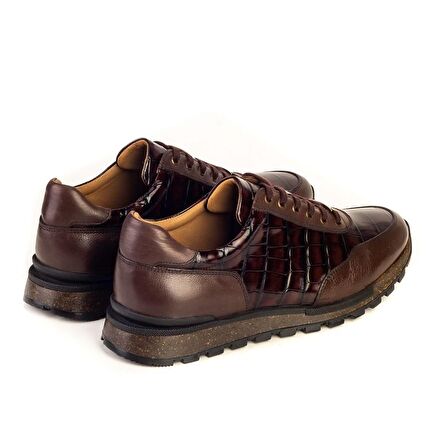 Cabani Croco Hakiki Deri Kahve Erkek Ayakkabı