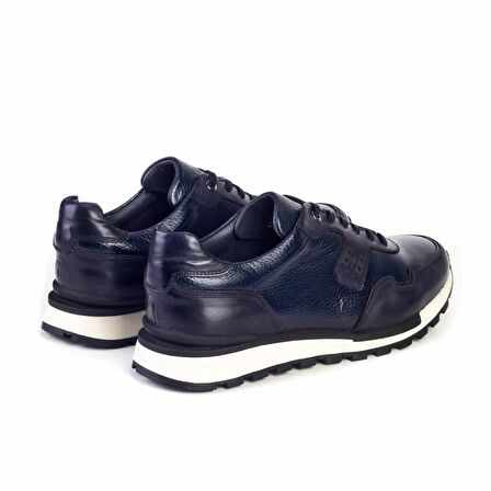 Cabani Hakiki Deri Lacivert Erkek Ayakkabı