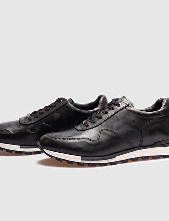 Cabani Hakiki Deri Haki Bağcıklı Erkek Spor Ayakkabı