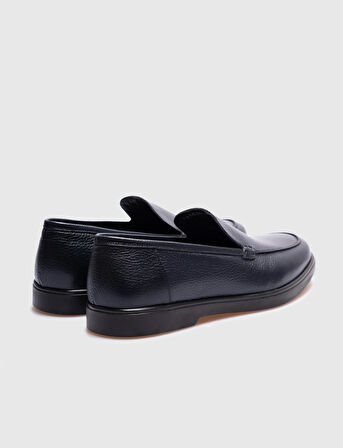 Cabani Hakiki Deri Lacivert Erkek Günlük Ayakkabı