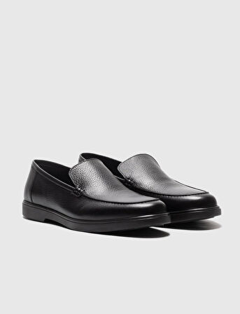 Hakiki Deri Siyah Erkek Loafer