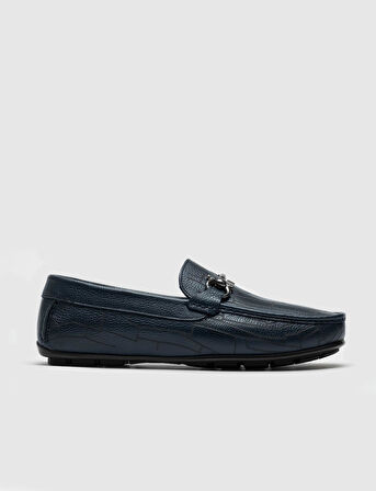 Hakiki Deri Lacivert Erkek Loafer