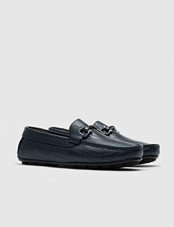 Hakiki Deri Lacivert Erkek Loafer