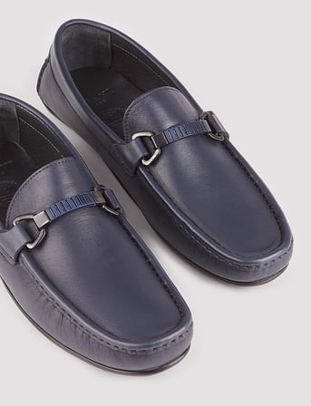 Erkek Hakiki Deri Özel Tasarımlı Lacivert Loafer Ayakkabı