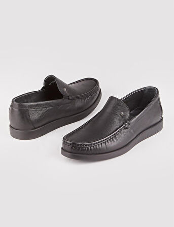 Hakiki Deri Erkek Siyah Sneaker Günlük Ayakkabı