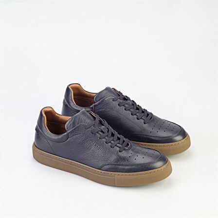 Cabani Hakiki Deri Lacivert Erkek Spor Ayakkabı