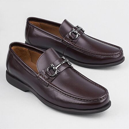 Cabani Hakiki Deri Kahverengi Erkek Günlük Ayakkabı