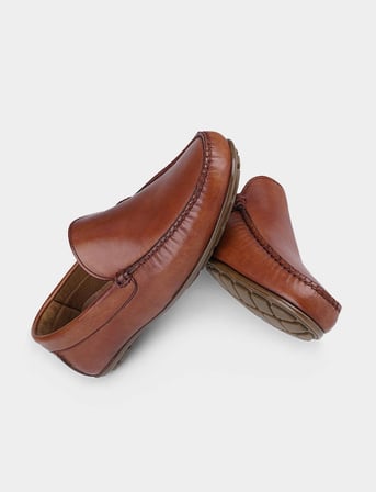 Hakiki Deri Taba Erkek Loafer Ayakkabı