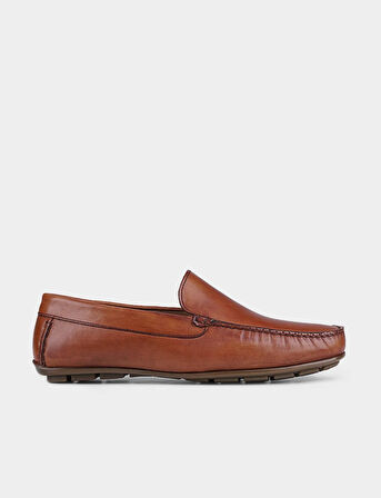 Hakiki Deri Taba Erkek Loafer Ayakkabı