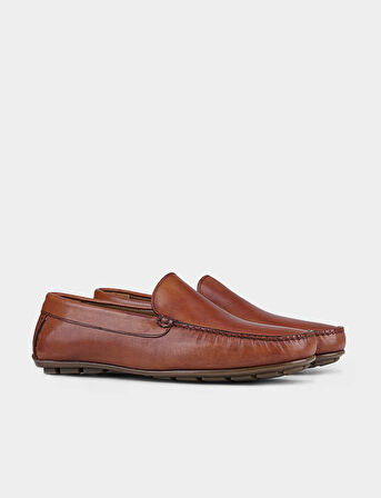 Hakiki Deri Taba Erkek Loafer Ayakkabı