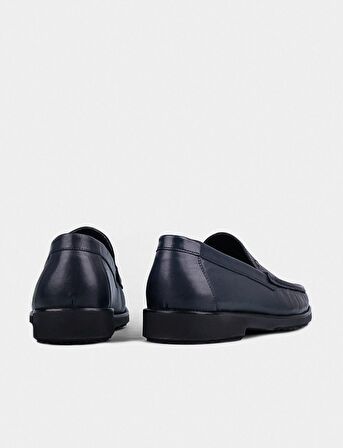 Cabani Hakiki Deri Lacivert Erkek Günlük Ayakkabı