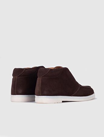 Süet Hakiki Deri Kahverengi Erkek Günlük Bot