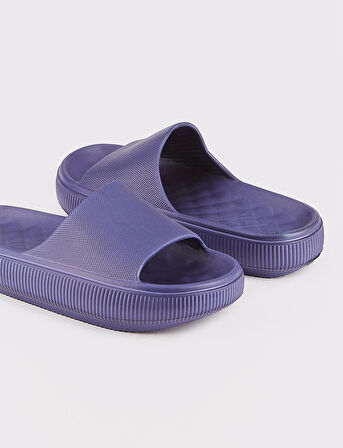 Lacivert Düz Kadın Terlik