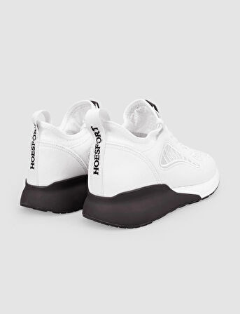 Guja Hakiki Deri Beyaz Bağcıklı Erkek Spor Ayakkabı