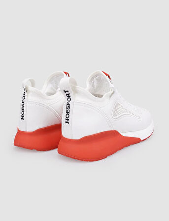 Guja Kırmızı Tabanlı Beyaz Bağcıklı Erkek Spor Ayakkabı
