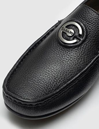 Hakiki Deri Siyah Erkek Loafer